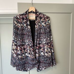 Anthropologie floral blazer large